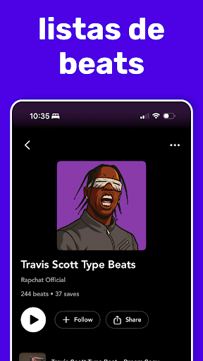 Captura de pantalla de Rapchat - Estudio de Rap