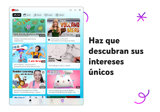 Captura de pantalla de YouTube Kids
