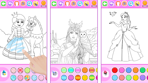 Captura de pantalla de Princess Coloring Book Glitter