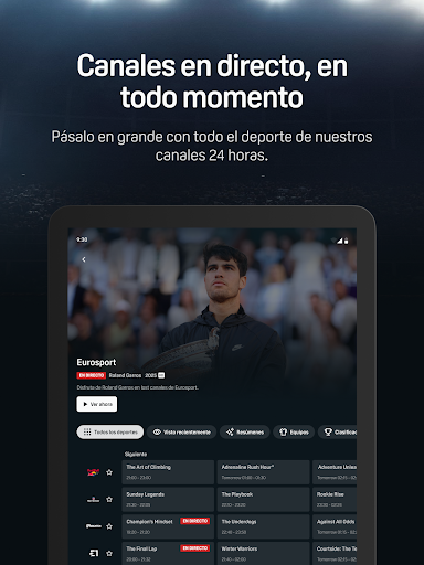 Captura de pantalla de DAZN - Deportes en Directo