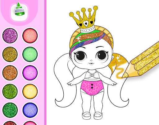 Captura de pantalla de Princess Coloring Book Glitter