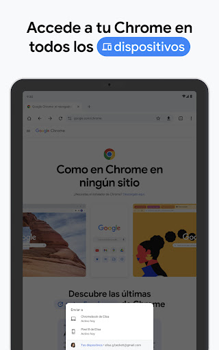 Captura de pantalla de Google Chrome
