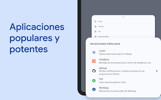 Captura de pantalla de Google Chat