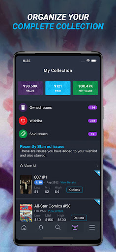 Captura de pantalla de Key Collector Comics
