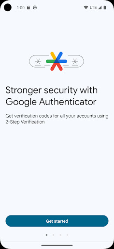 Captura de pantalla de Google Authenticator