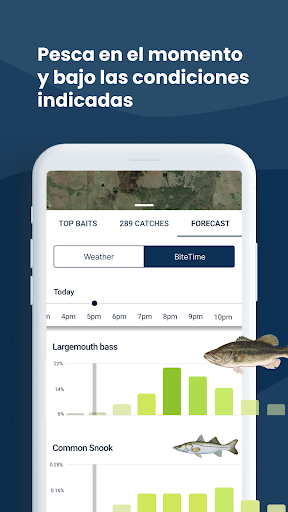 Captura de pantalla de Fishbrain Pronósticos de pesca