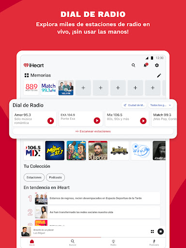 Captura de pantalla de iHeart: Música, Radio, Podcast