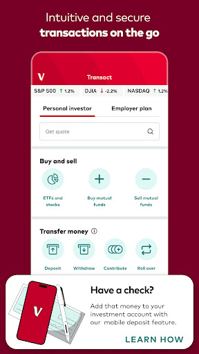 Captura de pantalla de Vanguard: Save, Invest, Retire