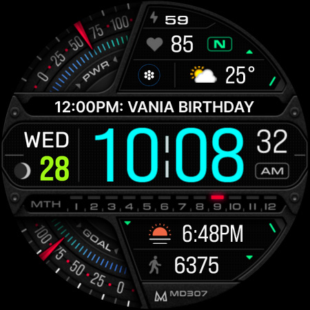Captura de pantalla de MD307 Digital watch face