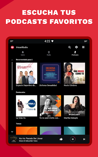 Captura de pantalla de iHeart: Música, Radio, Podcast