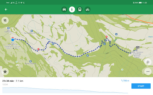 Captura de pantalla de Organic Maps: mapas offline