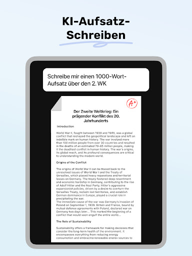 Homework AI – Mathe & Aufsätze Screenshot