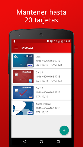 Captura de pantalla de MyCard - El pago NFC