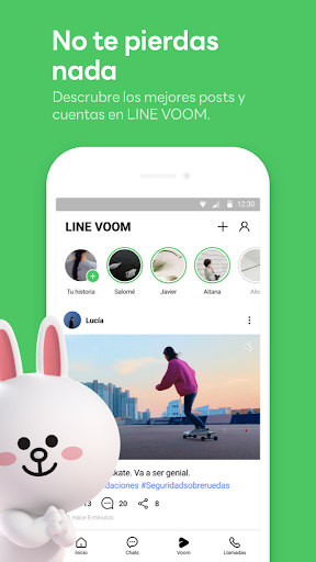 Captura de pantalla de LINE: Llama y mensajea