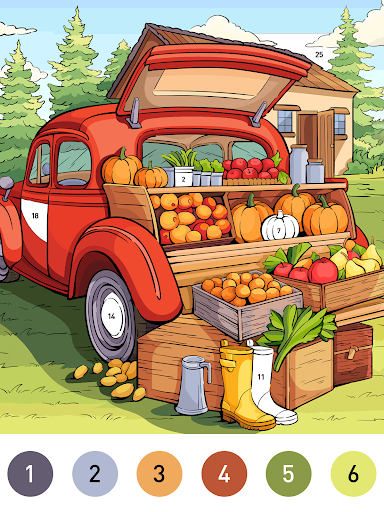 Captura de pantalla de Country Farm Coloring Book
