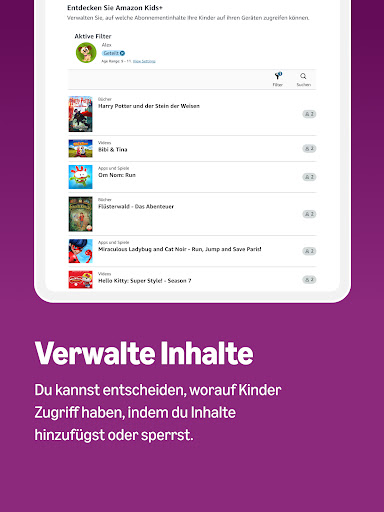 Amazon Kids Eltern Dashboard Screenshot