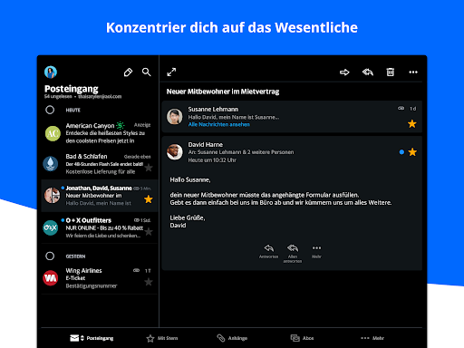 AOL – Nachrichten eMail Video Screenshot