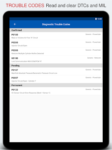 OBD Auto Doctor car scanner screenshot