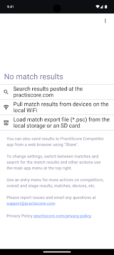 Captura de pantalla de PractiScore Competitor