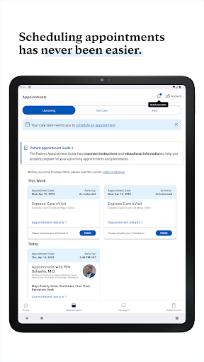 Captura de pantalla de Mayo Clinic