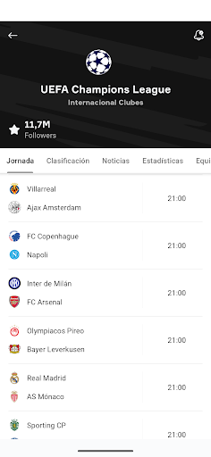 Captura de pantalla de OneFootball Resultados en vivo