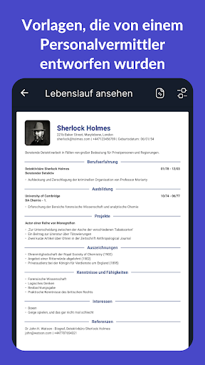 Lebenslauf Erstellen - Resume Screenshot