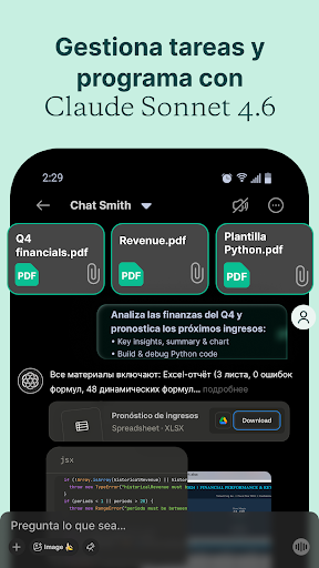 Captura de pantalla de Chat Smith: Chatbot IA Español