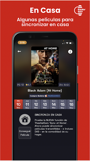 Captura de pantalla de TheaterEars - Cine en Español