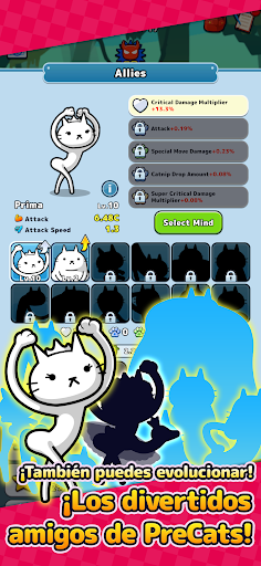 Captura de pantalla de PreCats! RPG Gatos Ociosos