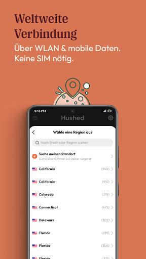 Hushed – Zweite Telefonnummer Screenshot