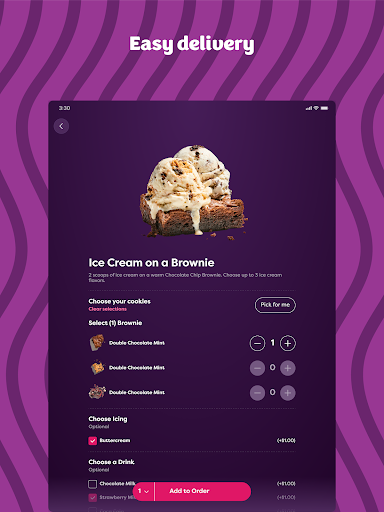 Captura de pantalla de Insomnia Cookies