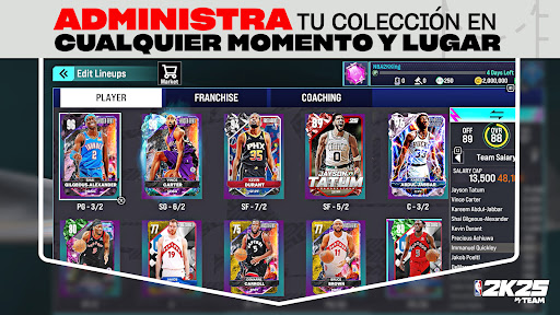 Captura de pantalla de MyTEAM de NBA 2K25