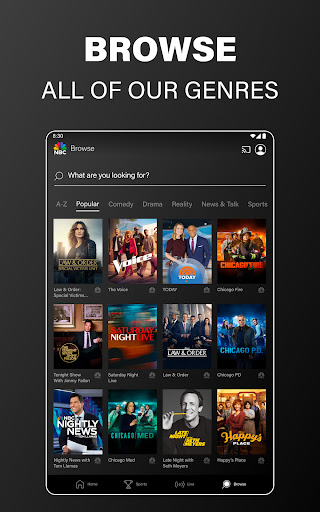 The NBC App - Stream TV Shows screenshot