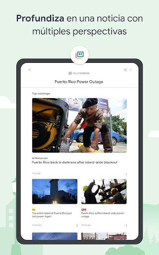 Captura de pantalla de Google News