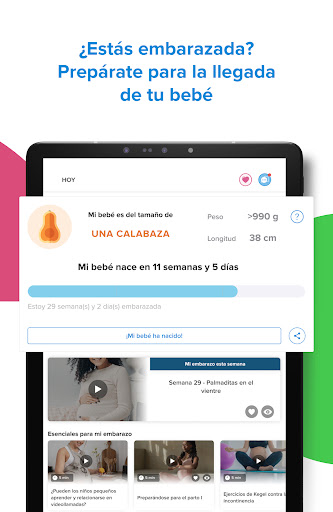 Captura de pantalla de Kinedu: Desarrollo del Bebé