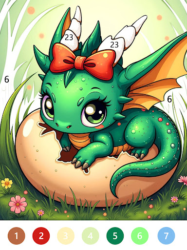 Captura de pantalla de Fairytale Color by number game