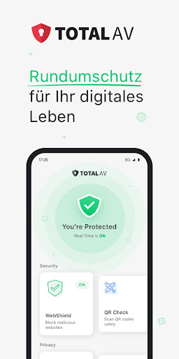 TotalAV Mobile Sicherheit Screenshot