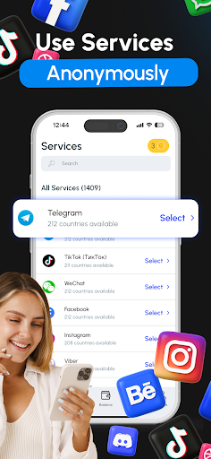 Captura de pantalla de GetCode - Virtual Number SMS