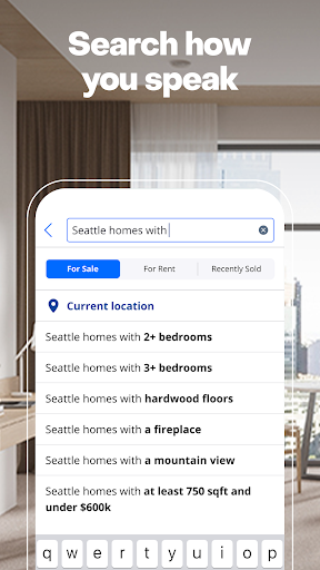 Captura de pantalla de Zillow: Homes for Sale & Rent