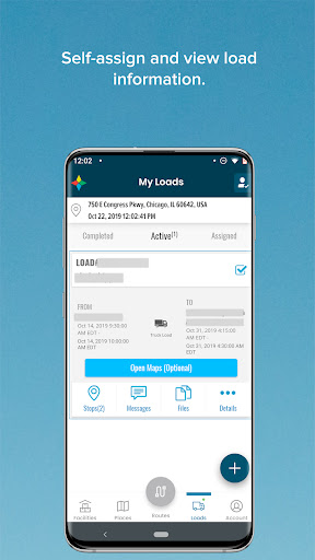 Captura de pantalla de FourKites CarrierLink App