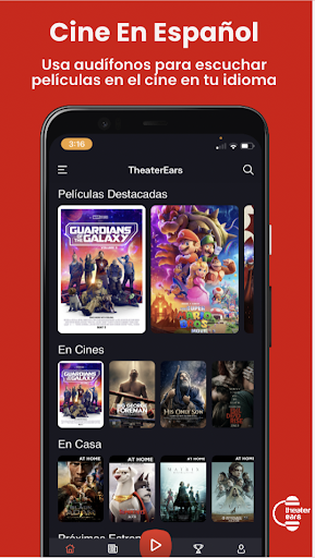 Captura de pantalla de TheaterEars - Cine en Español