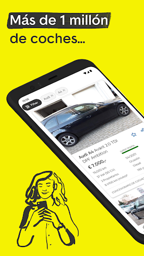 Captura de pantalla de AutoScout24: Mercado de coches