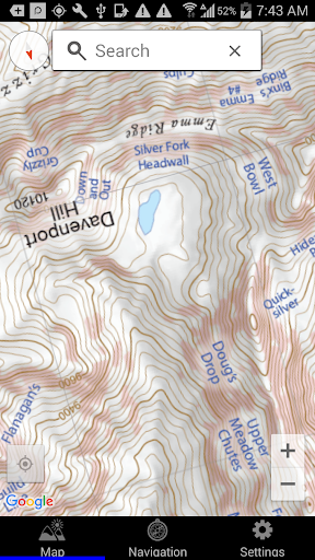 Captura de pantalla de Wasatch Backcountry Skiing Map