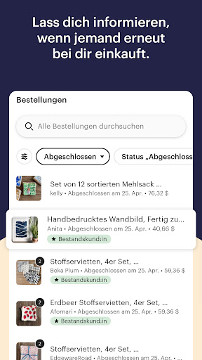 Verkaufen auf Etsy: Mein Shop Screenshot
