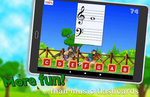 Captura de pantalla de Flashnote Derby- music notes!