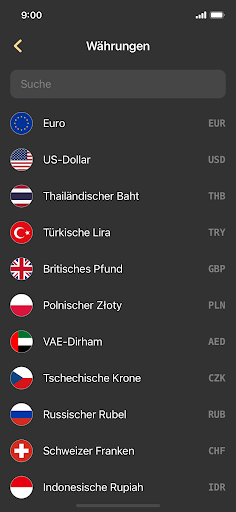 Währungsrechner - Wechselkurs Screenshot