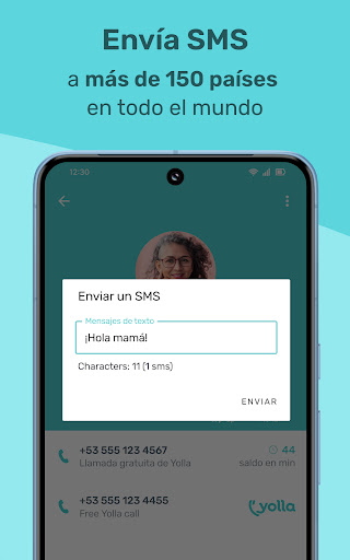 Captura de pantalla de Yolla llamadas internacionales