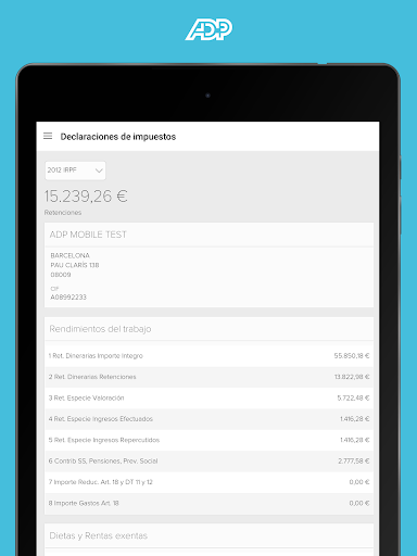 Captura de pantalla de ADP Mobile Solutions