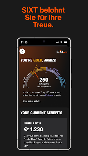 SIXT rent. share. ride. abo. Screenshot