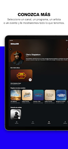 Captura de pantalla de SiriusXM: Música y más